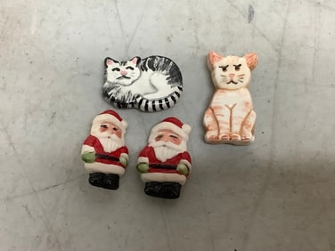 Hand painted cat clips