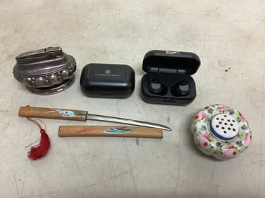 Vintage Ronson Crown lighter, Cobble pro wireless earbuds, and more
