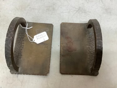 Roycroft signed brass bookends