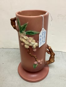 Roseville vase(small chip-9.25in.tall)