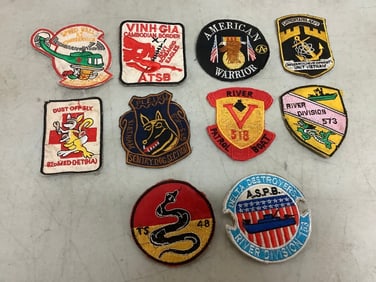 10 Original Vietnam War Unit Patches