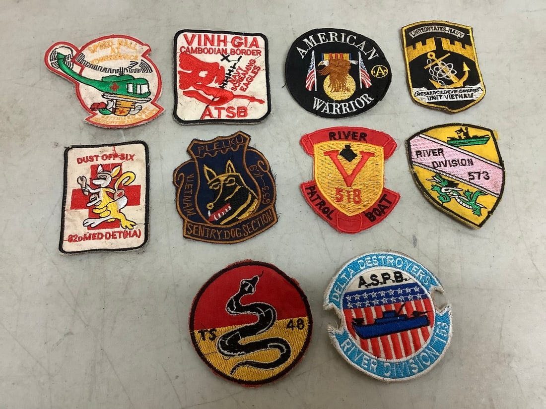 10 Original Vietnam War Unit Patches (1 of 1)