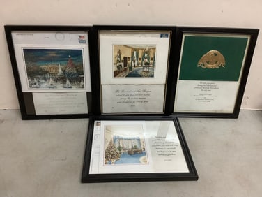 Framed and Signed Presidential Notes (10.75inx8.75in)