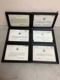 Framed and Signed Preisdential Letters (5.75inx7.75in)