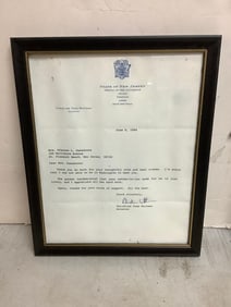 Framed Letter from Governor Christine Todd Whitman (8.75inx10.75in)