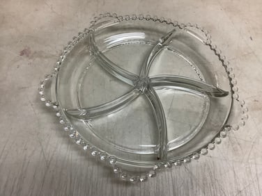 Vintage Imperial Candlewick 5 Part Tray Dish - Mint Condition (11in Across)