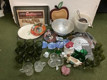 Decorative Plates, Kitchen Appliances, Various Glasses, Ceramic Decor and more (Tallest - 8.5in)