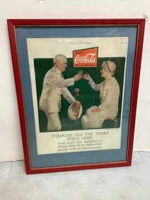 Framed Vintage Coca-Cola Advertiesement (13inx17in)