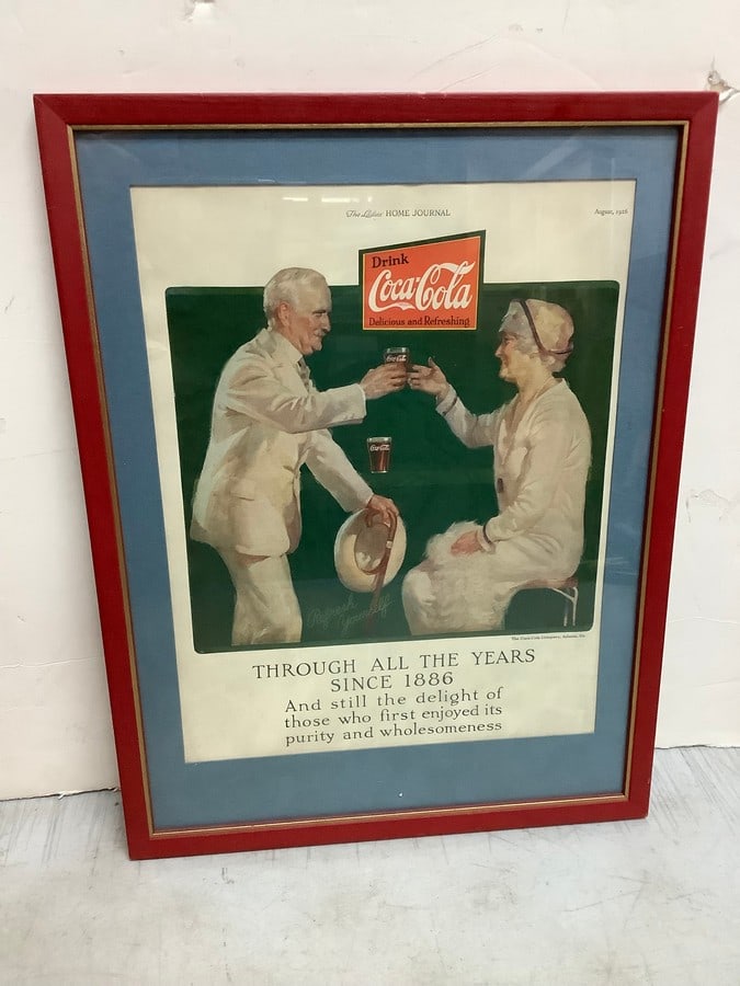 Framed Vintage Coca-Cola Advertiesement (13inx17in) (1 of 1)