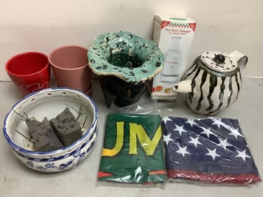Handmade Pottery, Flags, The Euro Chopper and more (Tallest - 8in)