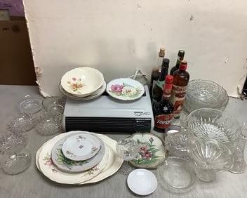 Ceramic decanter, vintage stein, bear statue, and more(11.5in.tallest)