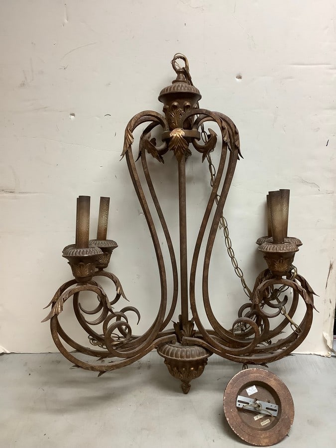 Vintage chandelier fixture(36in.long): Vintage chandelier fixture(36in.long)