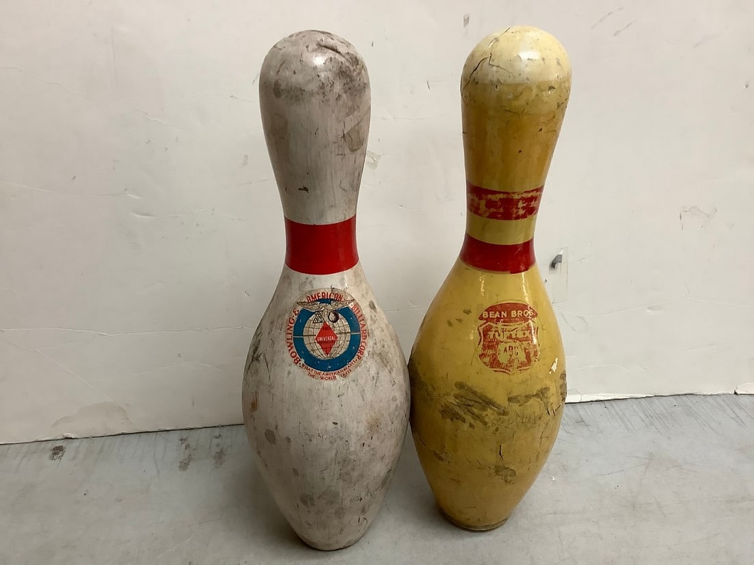 Vintage Bowling Pins (Bean Bros, Bowling and American Billiard Corp) 15.25in Tall (1 of 1)