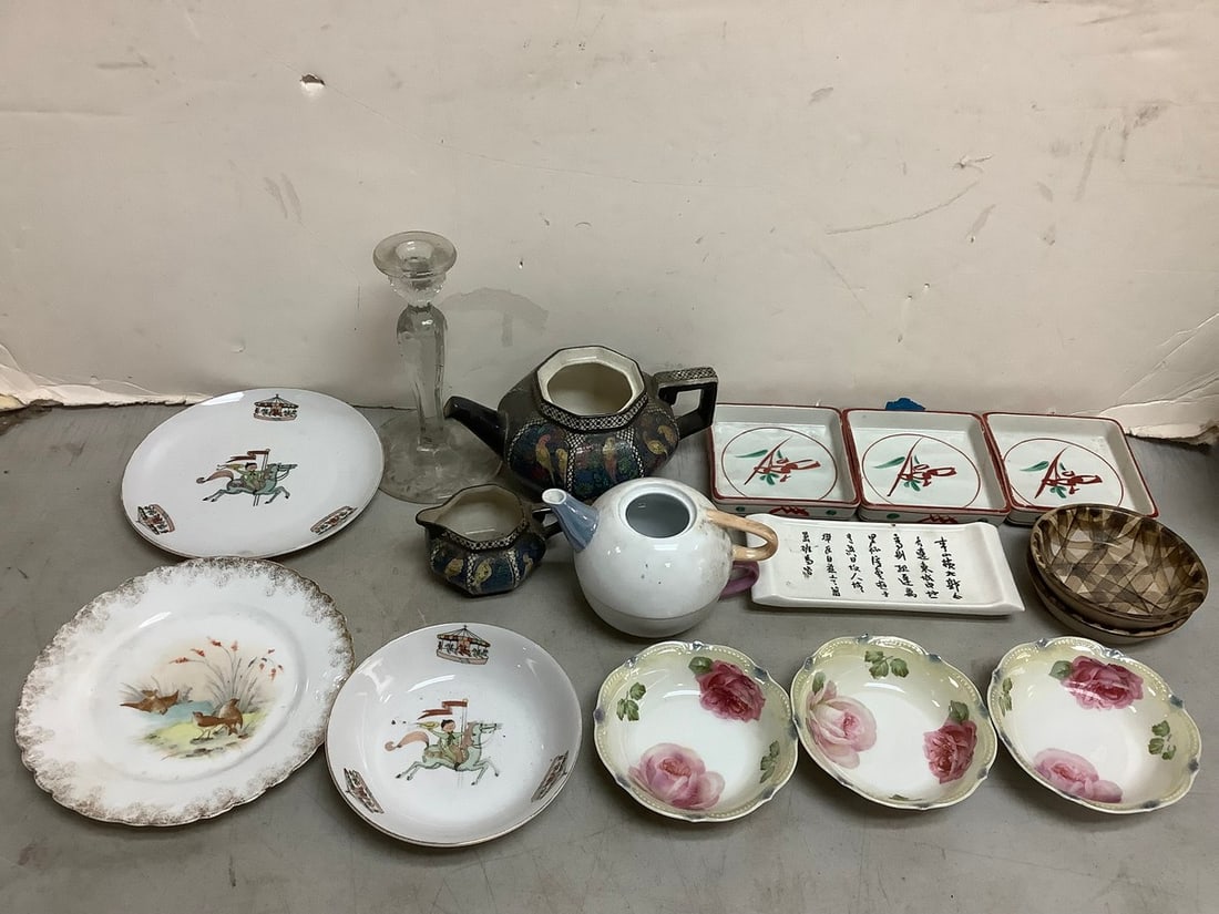 Decorative Ceramic Bowls/Plates, Teapots, Glass Candle Holder (8.5in) and more (1 of 1)