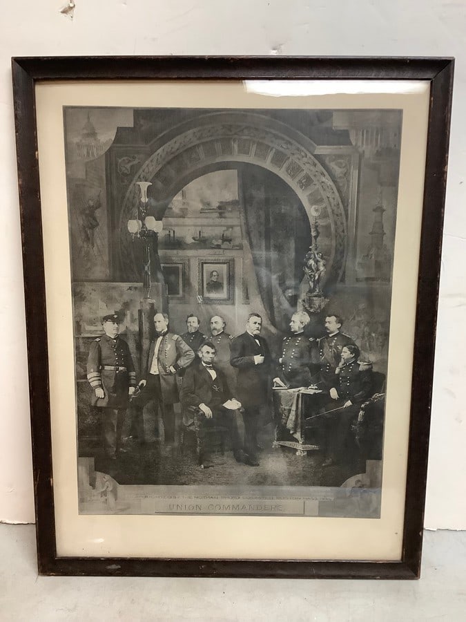 Framed Union Commanders Presidential Photo(27.5in.x21.25in.) Auction