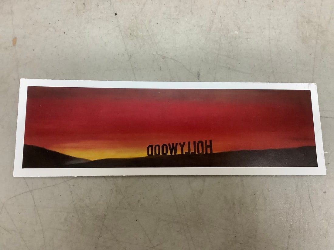 Ed Ruscha Hollywood sign art print(3.5in.x11in.) (1 of 1)