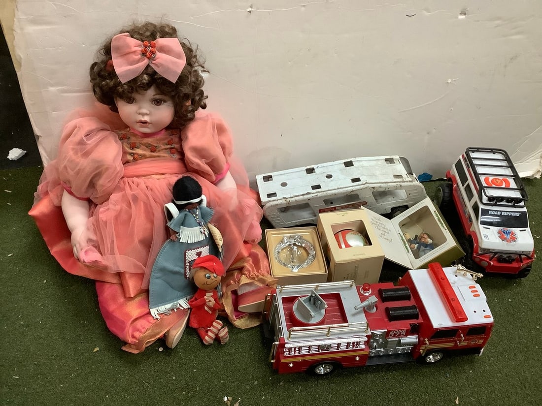 2001 Ceramic Doll, Firetruck/Ambulance Toys, Christmas Ornaments and more: 2001 Ceramic Doll, Firetruck/Ambulance Toys, Christmas Ornaments and more