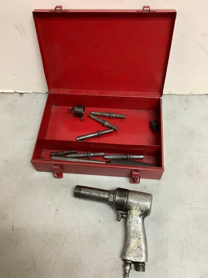 Vintage toolbox(12.5in.x8.5in.x3.25in.) with supplies inside (1 of 1)