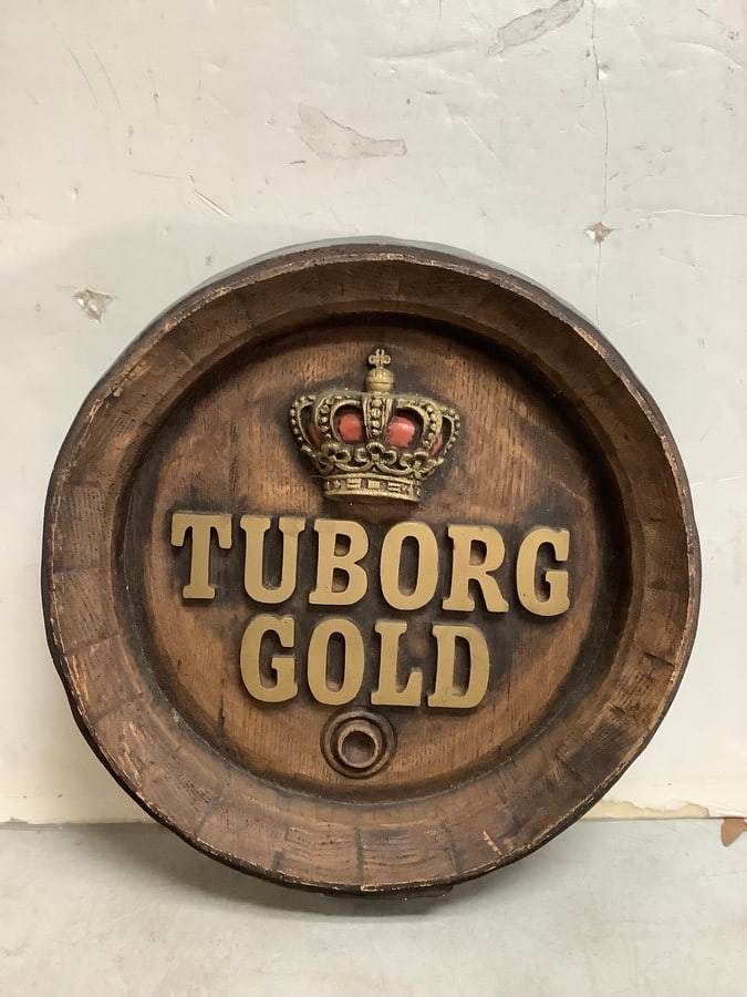 Vintage Tuborg Gold wall hanging decor(16in.across) (1 of 1)
