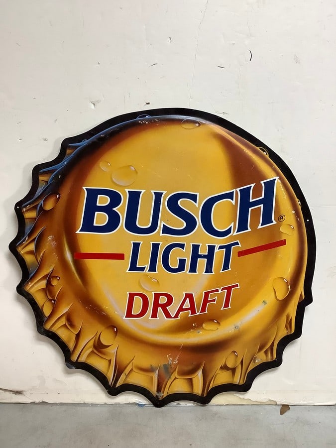 Vintage Busch Light sign(24in.x24in.): Vintage Busch Light sign(24in.x24in.)