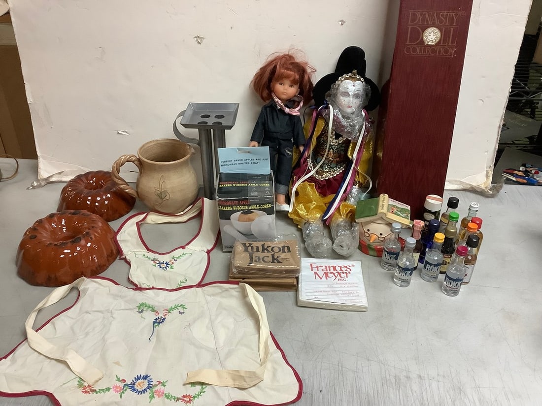 Various shooters, Mitford snowman ceramic mug, Dynasty Doll Collection ceramic doll, (1 of 1)