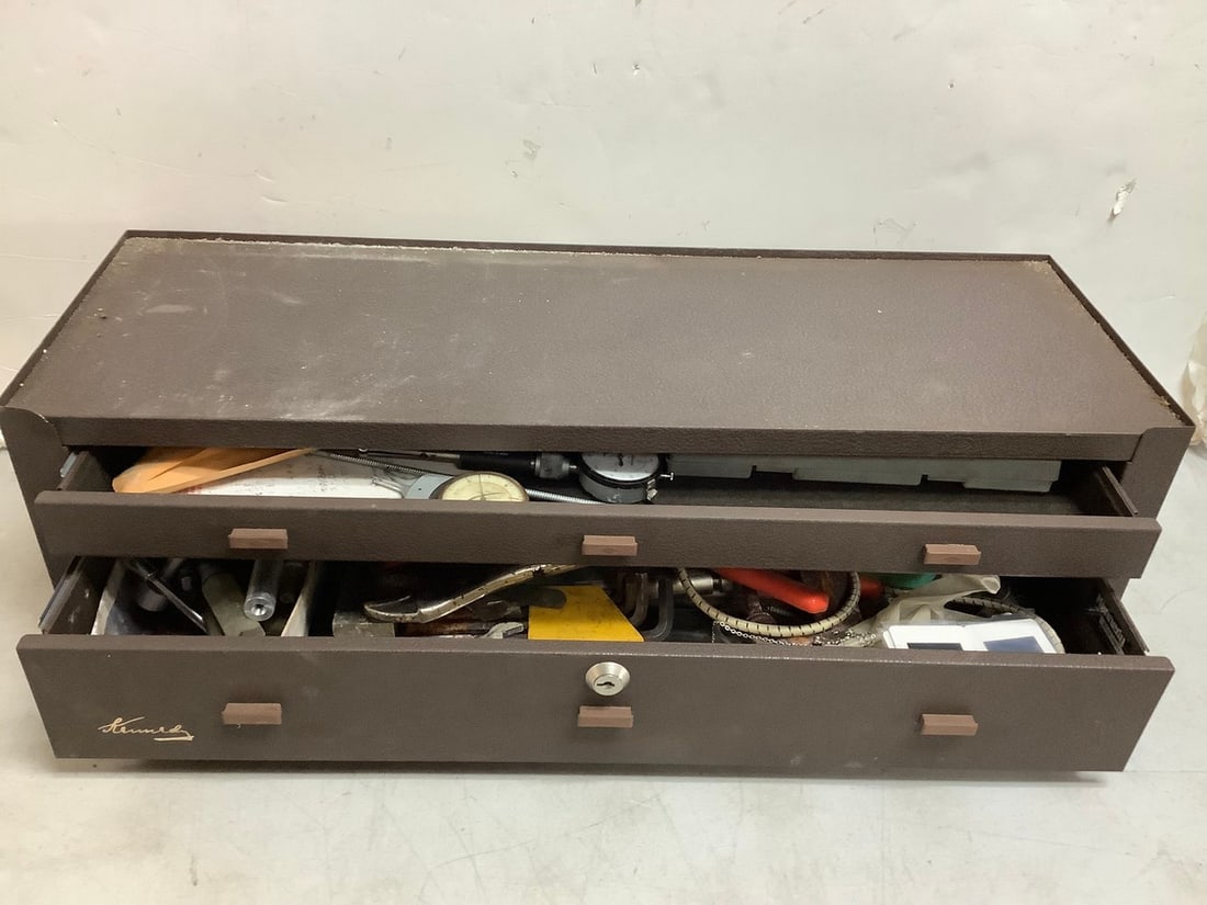 Vintage Kennedy Toolbox with Supplies/Machinest Tools Inside (7.75inx9.75inx28.25in (1 of 1)