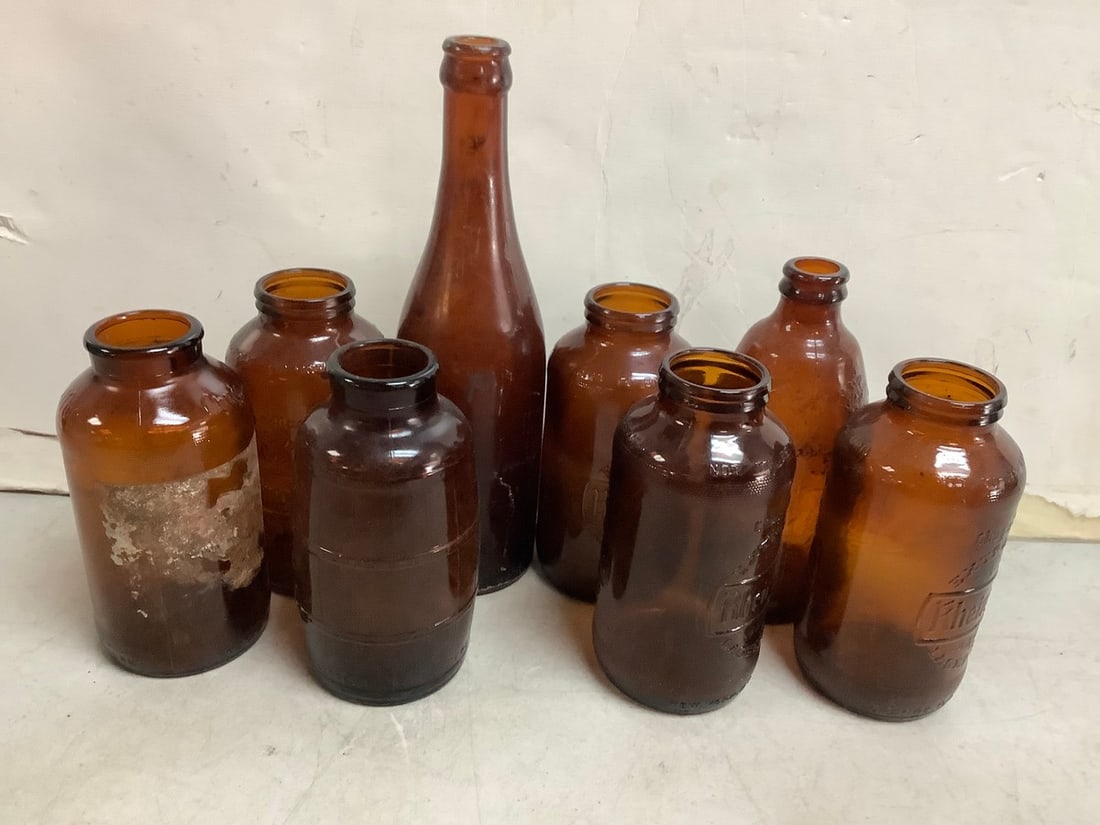 Vintage Beer Bottles (Tallest - 9.5in): Vintage Beer Bottles (Tallest - 9.5in)