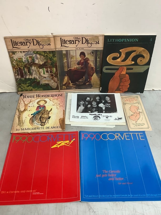 The Literary Digest magazines, 1990 Corvette books, and more (1 of 1)