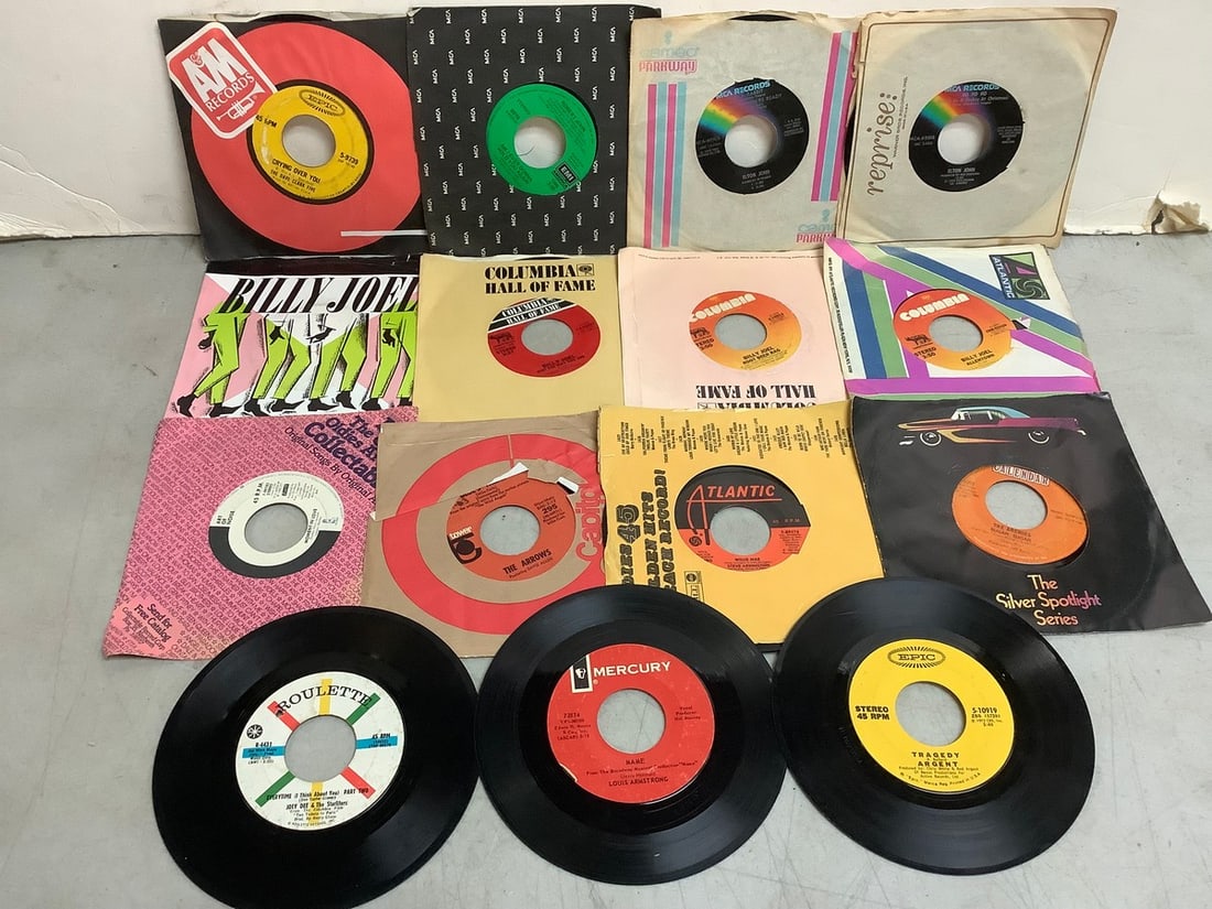 Vintage 45's(Elton John, Billy Joel, Louis Armstrong, and more) (1 of 1)