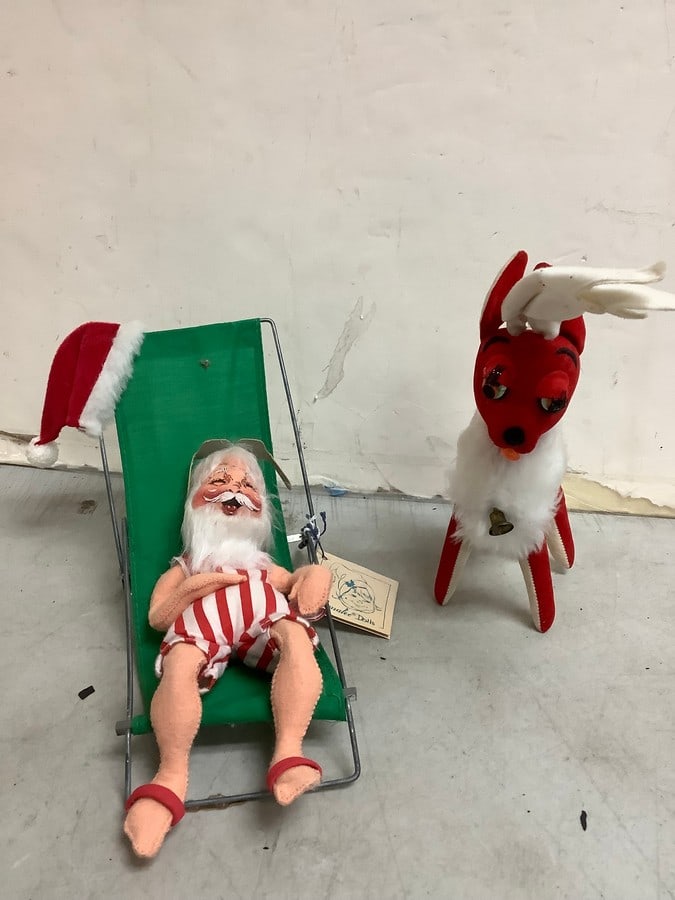 Vintage Annalee doll and reindeer doll (1 of 1)