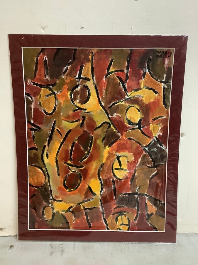 Signed abstract artwork(19in.x23.5in.) (1 of 1)