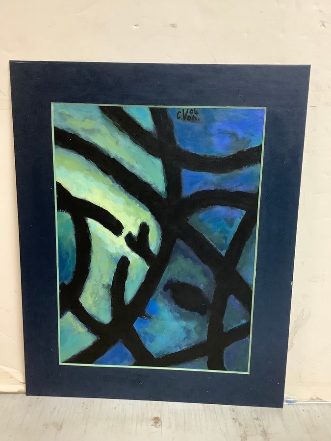 Signed Abstract artwork(15.75in.x19.75in.) (1 of 1)