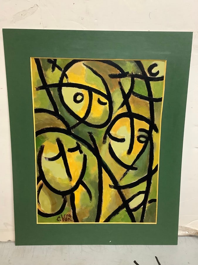 Signed Abstract artwork(15.75in.x19.75in.) (1 of 1)