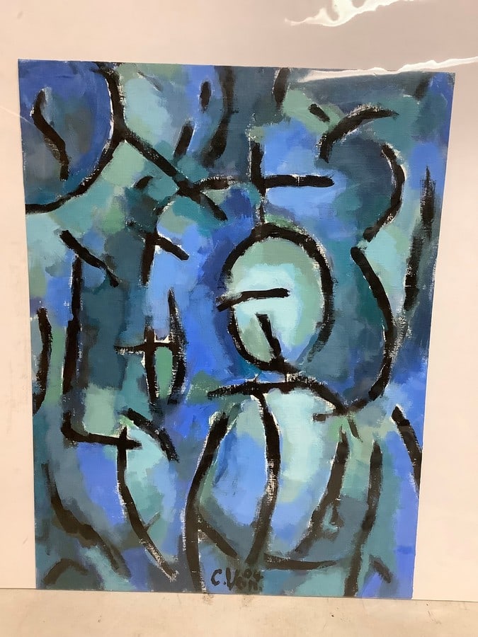 Signed abstract artwork (11.75in.x15.75in.) (1 of 1)