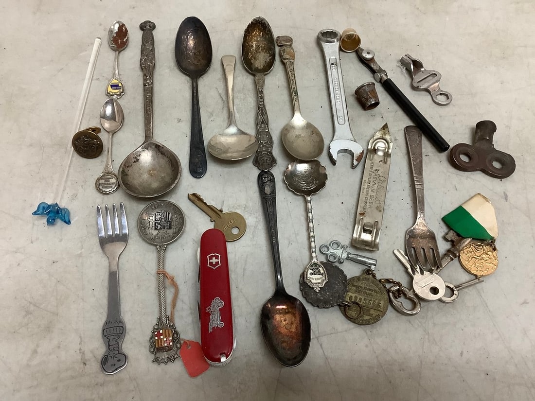 Vintage Spoons, Pocket Knife, Wrench and more: Vintage Spoons, Pocket Knife, Wrench and more