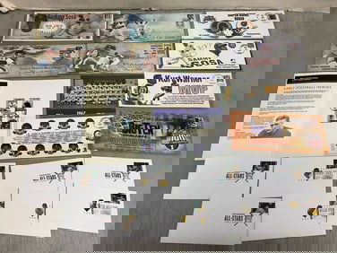 Lot of Vintage Sports Commemorative Stamps & Envelopes - Sosa, Warner, Gossage and more