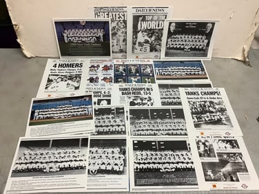 Daily News New York Yankees 100th Anniversary Collectors Edition Photos - 2 Sided Lot of 17