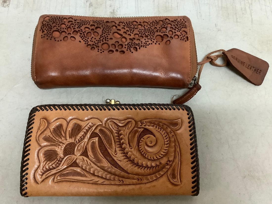 Vintage Hand Crafted Leather Purses Mexico & India (1 of 1)