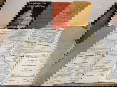 Vintage Railroad Ephemera Central Railroad of NJ and more - 1920s, 30s, 40s, 50s