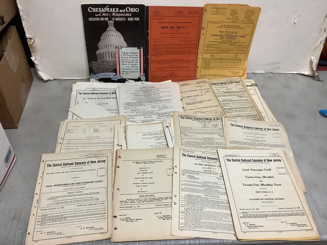 Vintage Railroad Ephemera Central Railroad of NJ and more - 1920s, 30s, 40s, 50s (1 of 1)