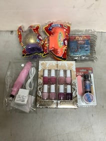 Various Nail Painting Supplies, and Happy Meal Toys