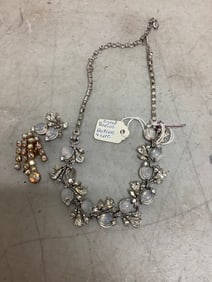 Signed Pennino Necklace and Earrings