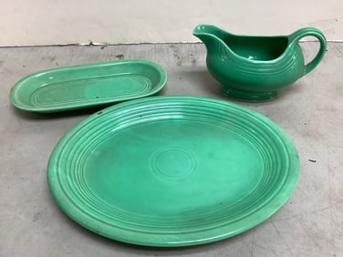 Fiestaware Plates (Longest - 12.75in) and Pitcher