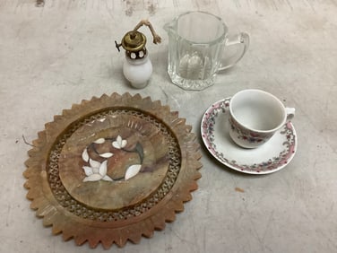 Ceramic Dish/Cup, Glass Cup, and more(Tallest - 2.5in)