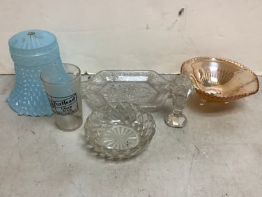 Glass Bowls, Dish, Foxhead Lager Beer Cup and more (Tallest - 6in)
