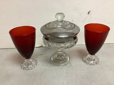 Drinking Glasses, Jar with Lid (Tallest - 7.5in)