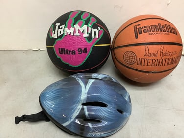 Basketballs and Variflex Helmet