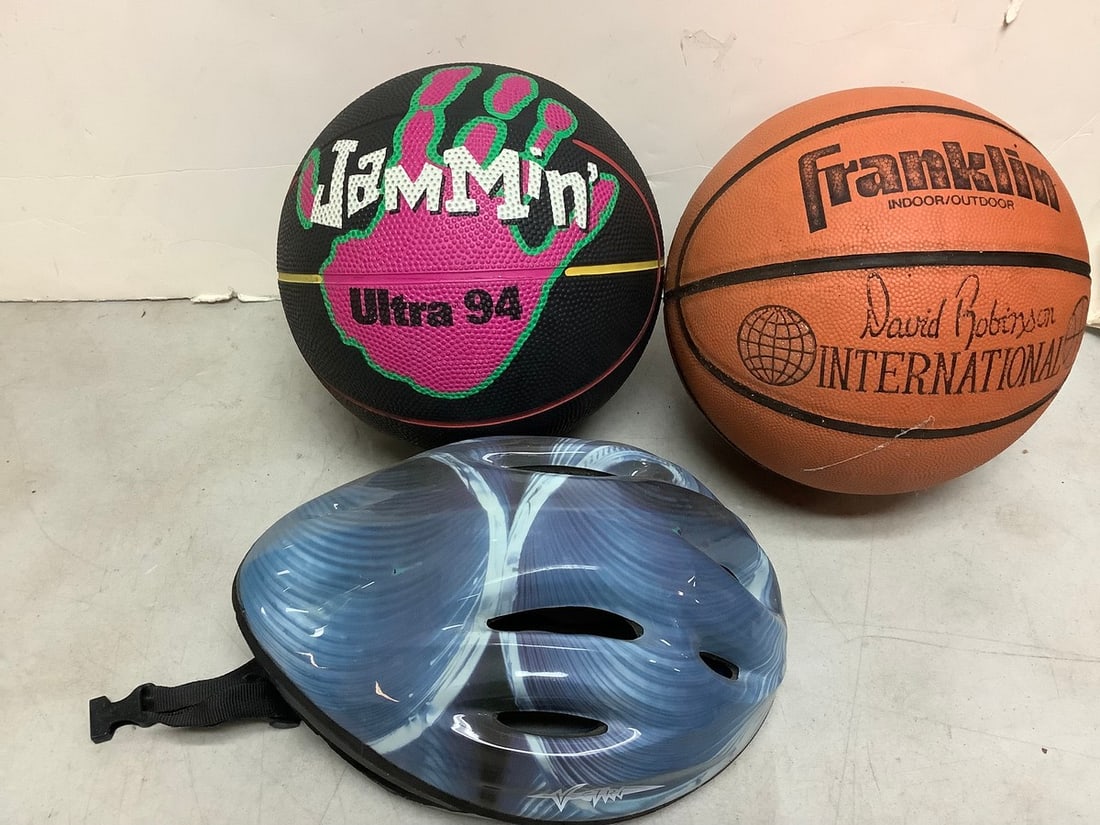 Basketballs and Variflex Helmet: Basketballs and Variflex Helmet