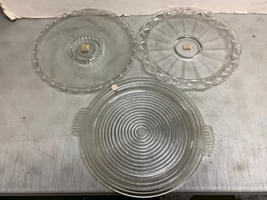 Glass Cake Plates (Largest - 15.5in)