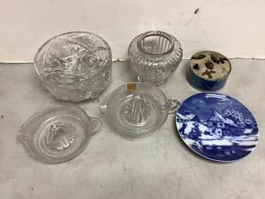 Glass Juicers, Bowls, Ceramic Plate and more (Tallest - 5.5in)